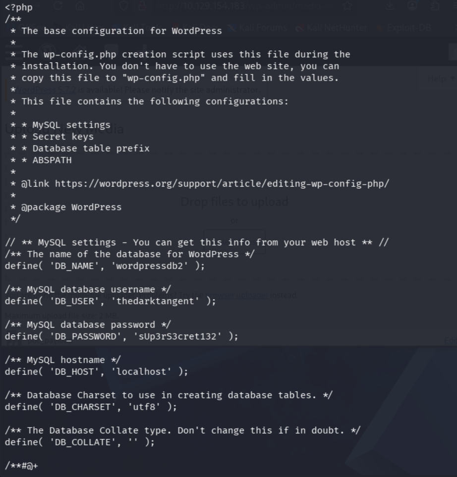 Decodificación del archivo wp-config.php